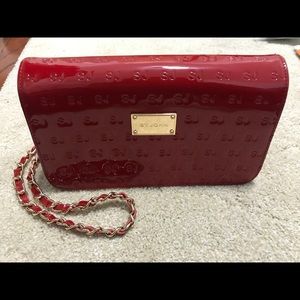 St. John Collection Logo-Embossed Patent Crossbody